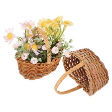 2 Pcs Wicker Mini Basket Small