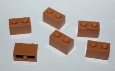 6 x Lego Medium Nougat Brick 1x2 ref 3004/set 10259 10216 21134 21128 71006