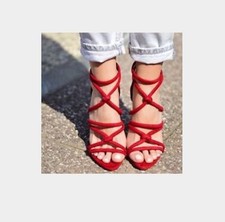 GLAM Escarpins peep toe rouge