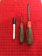 Jeu de tournevis Snap on 2 pièces poignée USA tête plate rouge