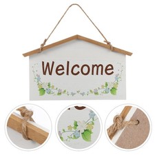  Décoration de porte d'entrée : panneau de bienvenue en bois à suspendre