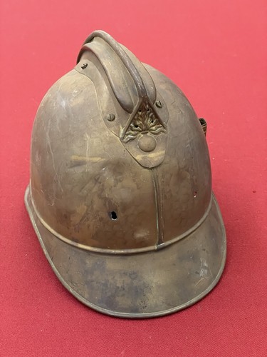 Casque pompier ancien vers - casque,
