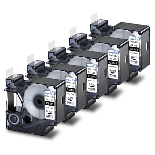 5pk 18445 black white vinyl - black, on