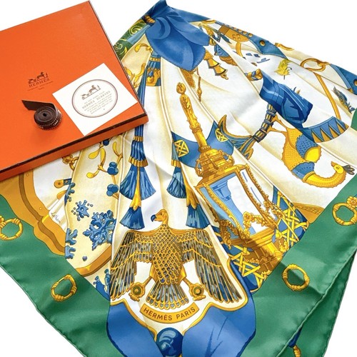 Foulard vintage soie hermes - vintage,