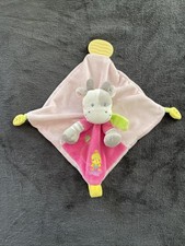 DOUDOU PLAT VACHE ROSE GRIS