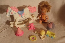 barbie famille doucoeur heart family fille 1980 cheval bascule ancien vintage