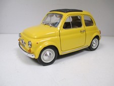 FIAT 500 F Jaune Yellow Gelb de 1965 par BURAGO au 1/21 NO 1/18 NO 1/24
