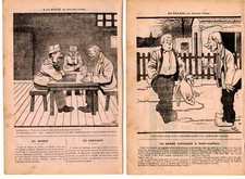 2 dessins Benjamin Rabier 1905