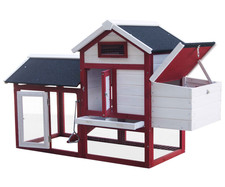 habrita poulailler bicolore standard bi-corps couvert 2-3 poules po1562 