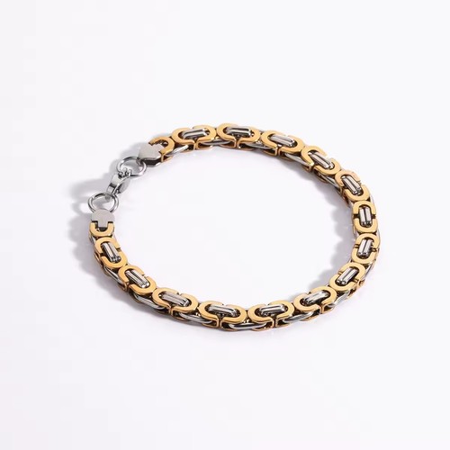 Bracelet homme argent acier - argent,