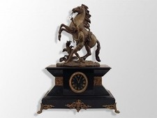 pendule fin XIXème chevaux de