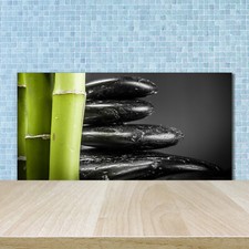 Tulup Panneaux De Cuisine Sur Verre - 100x50cm - Bambou