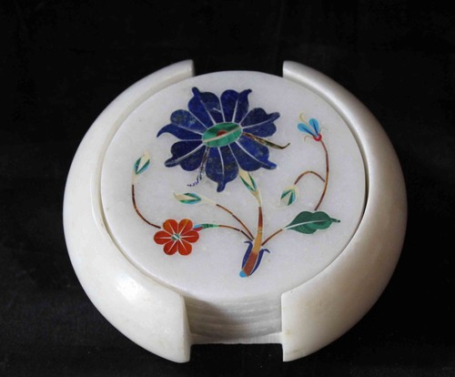 Marbre thé coaster set lapis - coaster,