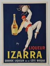 Mory Liqueur Izarra vers 1930 Affiche Originale Alcool Publicitaire Pays Basque