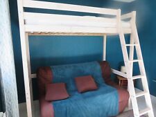 lit enfant mezzanine avec matelas  190 X90 avec échelle -état neuf servi 3 fois