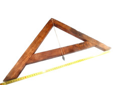 BEAU NIVEAU DE CHARPENTIER LIBELLULE EN BOIS / ART POPULAIRE OUTIL ANCIEN 