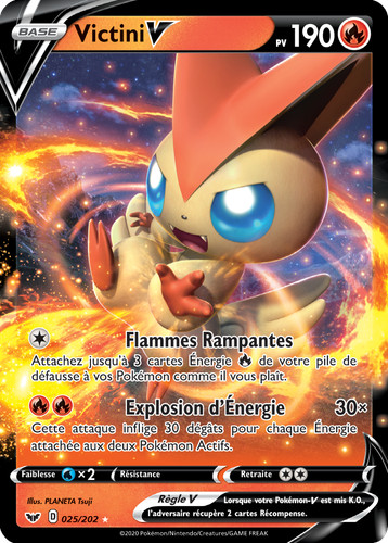 Carte pokémon victini - carte, victini-v