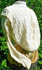 ANCIEN CORSAGE CHEMISIER en TULLE BRODÉ et DENTELLE FANTAISIE ligne S vers 1900