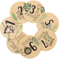  Signes de jalon pour bébé, 7 pièces, signes pour nourrissons, carte mensuelle