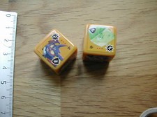 2 ORANGE   MONSTERS DICES  /
