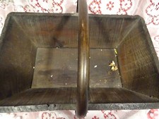 vintage =  a ncien panier bois avec anse+mes plantes  du jardin