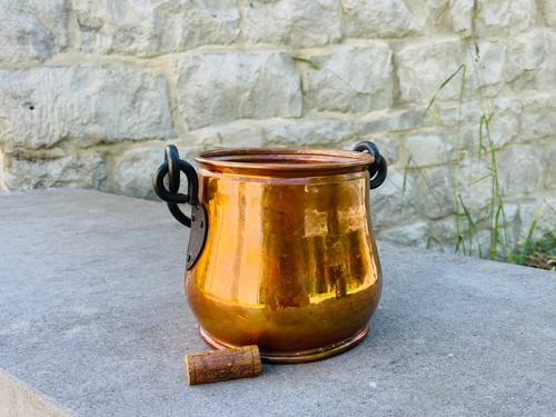 Ancien chaudron cuivre - chaudron,