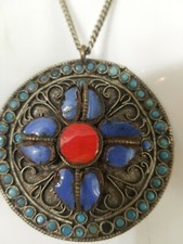 Vintage Blue Red & Turquoise