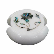 Marbre Coaster Set Incrustation Art Pietra Dura Pierre Fait Pour