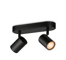 WiZ IMAGEO WiZ Spots 2x5W B 22-65K RGB 871951455195400 Plafonnier LED 10 W noir