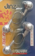 Tête plombée ball Grauvell 21g hameçon court lot 4 têtes plombées 