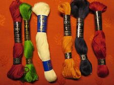 ECHEVETTES COTON à BRODER DMC qualité spécial - LOT de 6 COLORIS fil 16 et 20