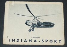 RARE CARD INDIANA SPORT 1935