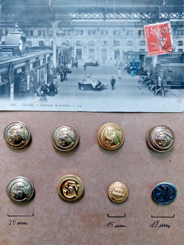 Lot boutons cartes - et,