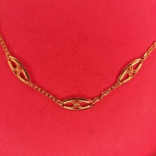 Collier filigrane plaqué or jaune 18k avec poinçon 49cm