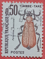French Stamp / Timbre TAXE France Oblitere 50C INSECTES COLEOPTERES 1982 N° 105