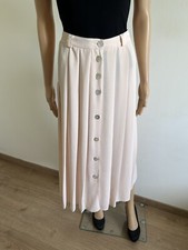 Jupe longue plissée rose claire Hirsch taille S bon état (avec défaut)