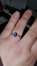 Bague saphir étoile bleue