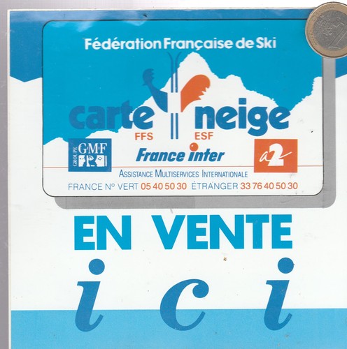 Sport ski carte neige - ski.,