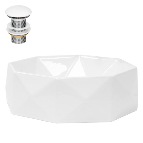 Lavabo céramique blanc - lavabo, en