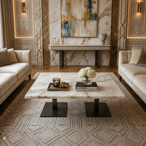 White onyx coffee table luxury - white,
