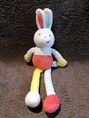 Doudou peluche lapin grelot
