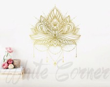 Mandala Wall Decal, Mandala Lotus Decal, Large Decal, Unique Mandala ga40