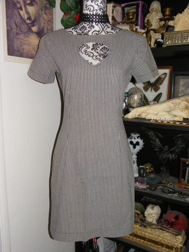 Robe damier vichy noire