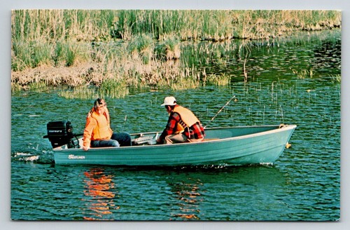 Vintage postcard boating - vintage,