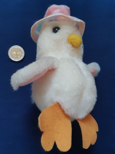 Peluche poussin blanc avec - peluche,