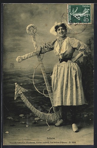 Cpa frau avec einem - avec,