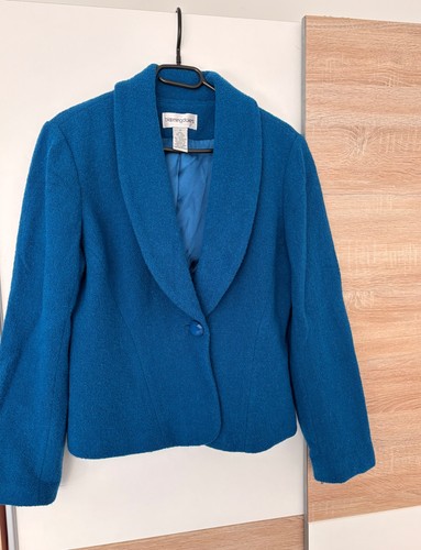 Veste laine bleu - veste,