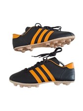 adidas Brazil Football Boots Vintage 80 Made in France Leather Black Orange 41