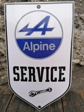 Plaque émaillée Automobile ALPINE Service Enamel Sign no lotus db panhard matra
