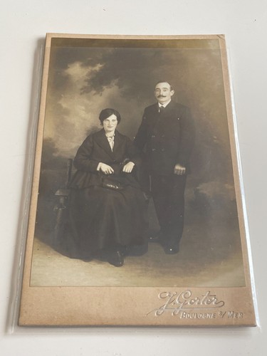 Photo cabinet cdv couple - photo,